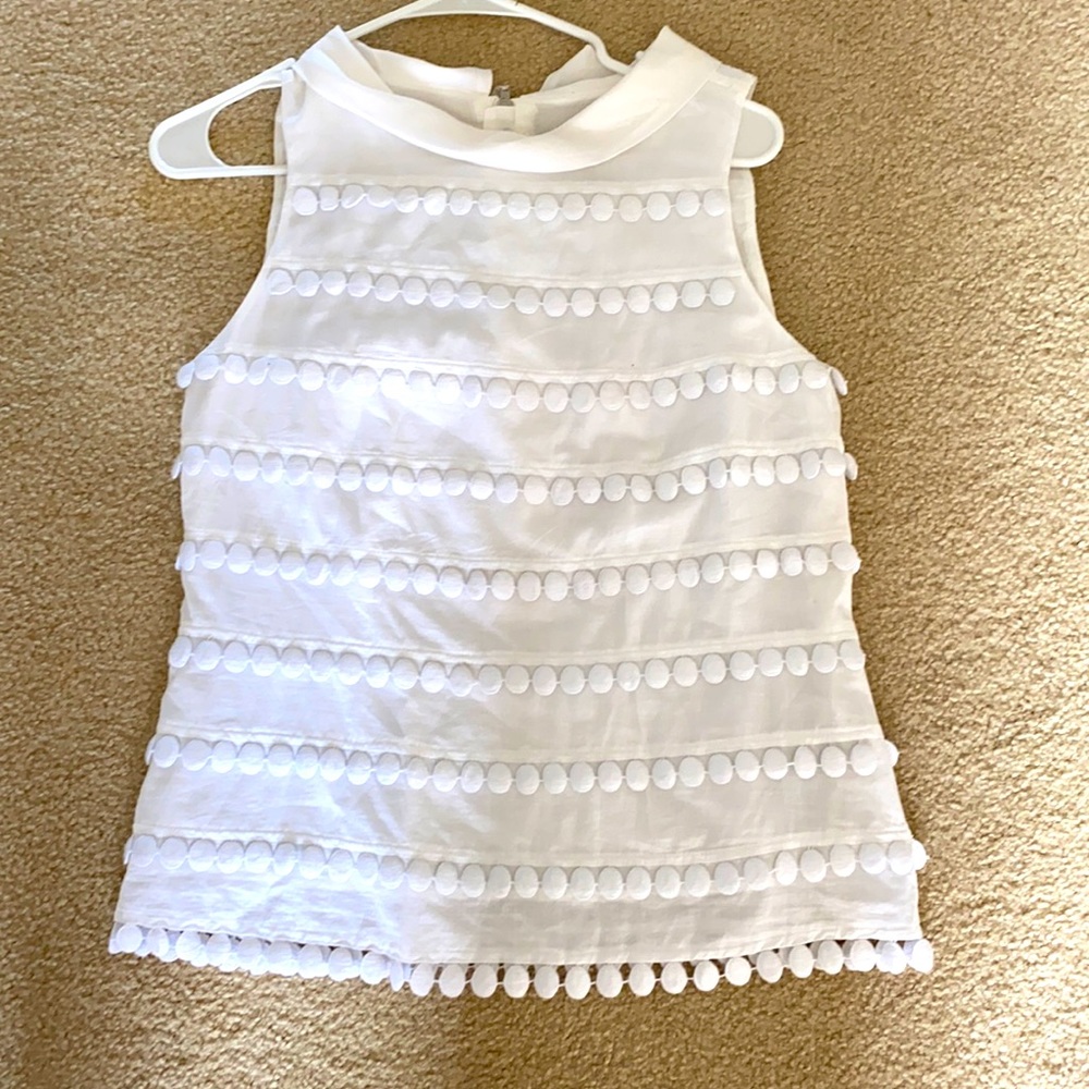 J. Crew layered dot sleeveless top